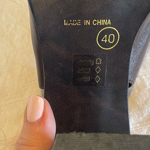 Women’s brown leather slingback heels by Transit. Size 10. - Picture 8 of 9